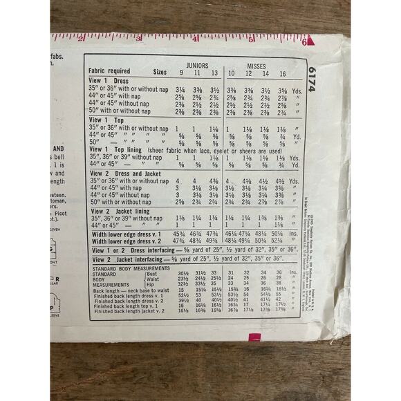 Vintage Simplicity Dress & Jacket Size 10 Sew Pattern 6174 Retro Style - Picture 6 of 7